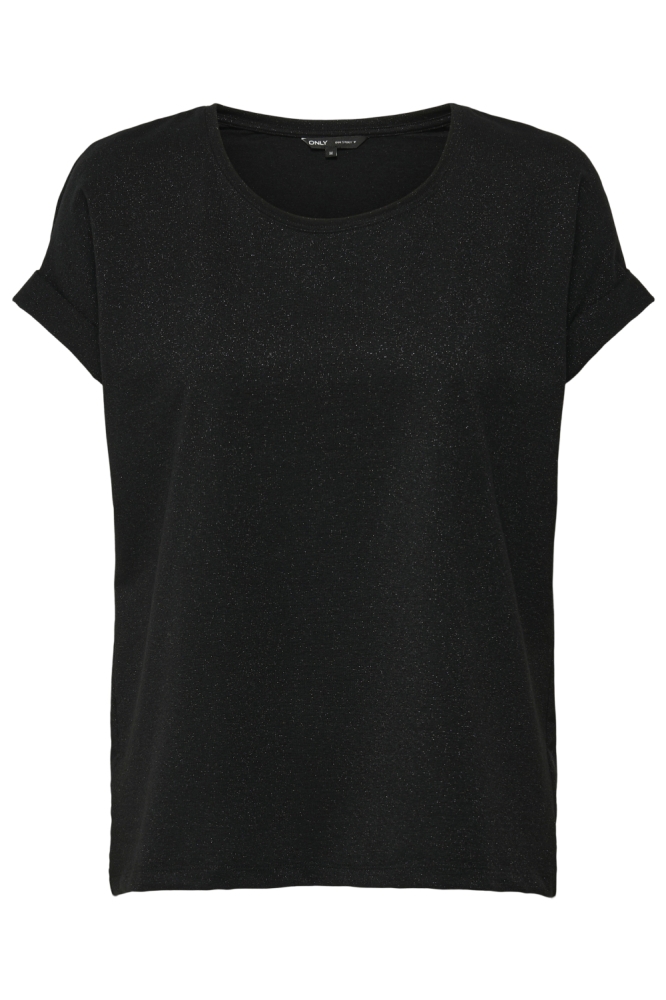 Only zwarte dames t-shirt | Vooraanzicht