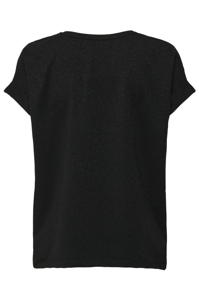 Only zwarte dames t-shirt | Achteraanzicht