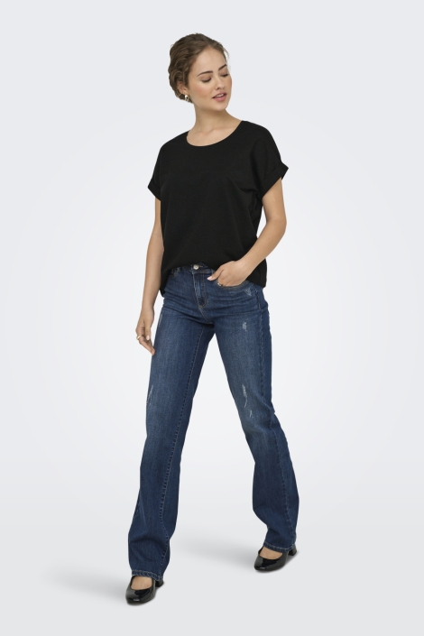 Only zwarte dames t-shirt | Model