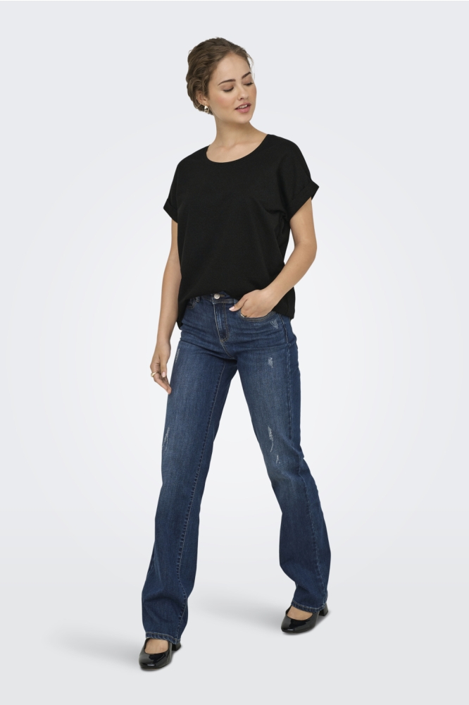 Only zwarte dames t-shirt | Model