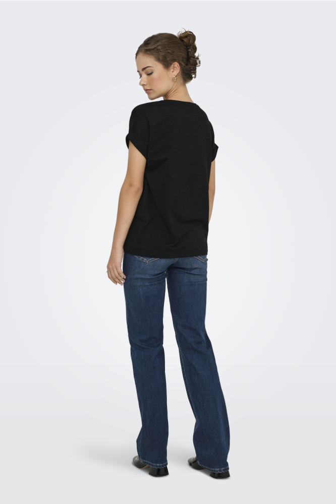 Only zwarte dames t-shirt | Model