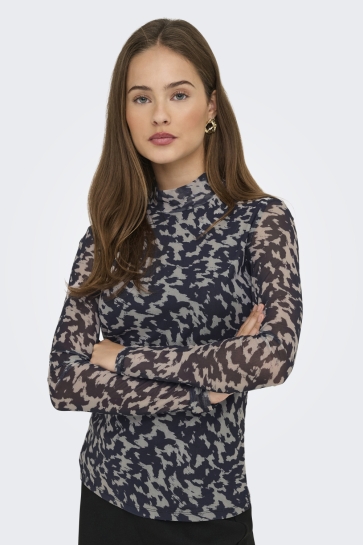 Only ONLERICA LIFE MESH L/S TOP JRS NOOS 15141298 Blue Graphite/Rodeo pumice