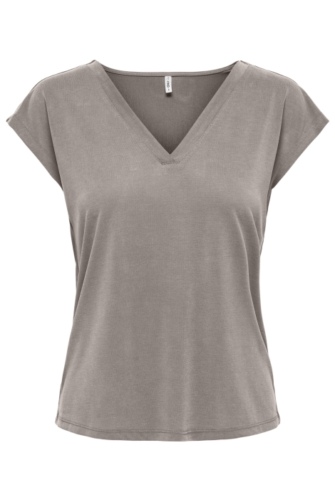 Only grijze dames t-shirt | Vooraanzicht