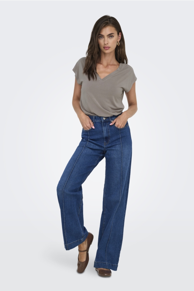 Only grijze dames t-shirt | Model