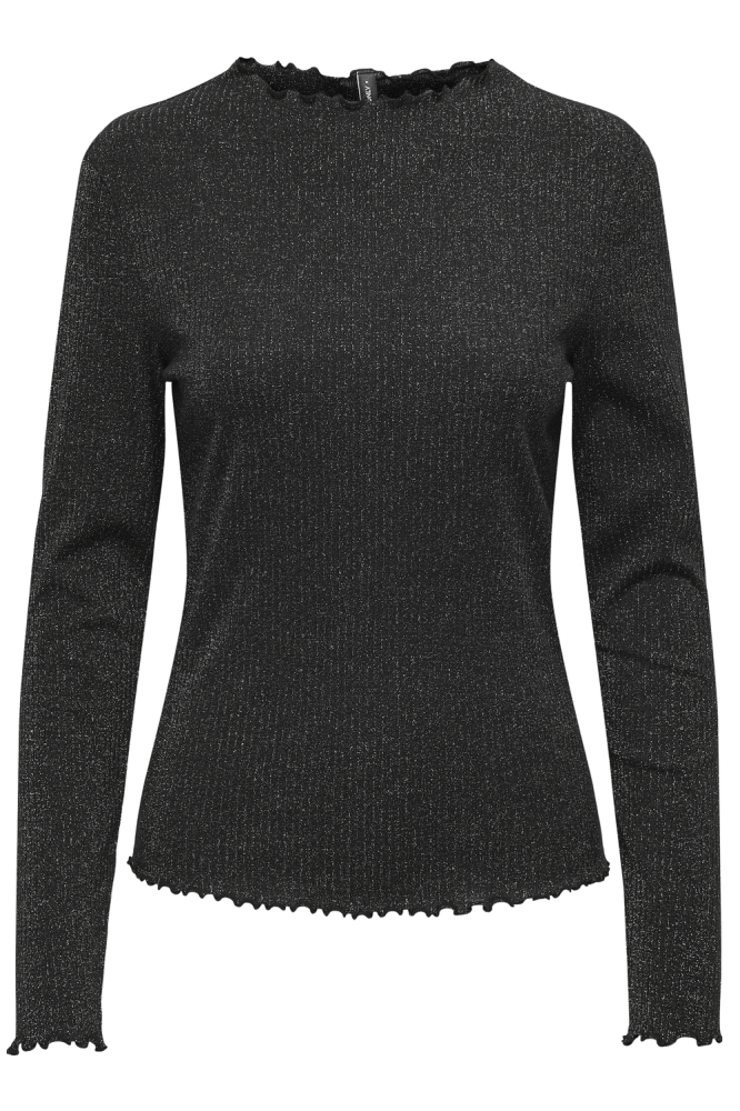 Only zwarte dames t-shirt | Vooraanzicht