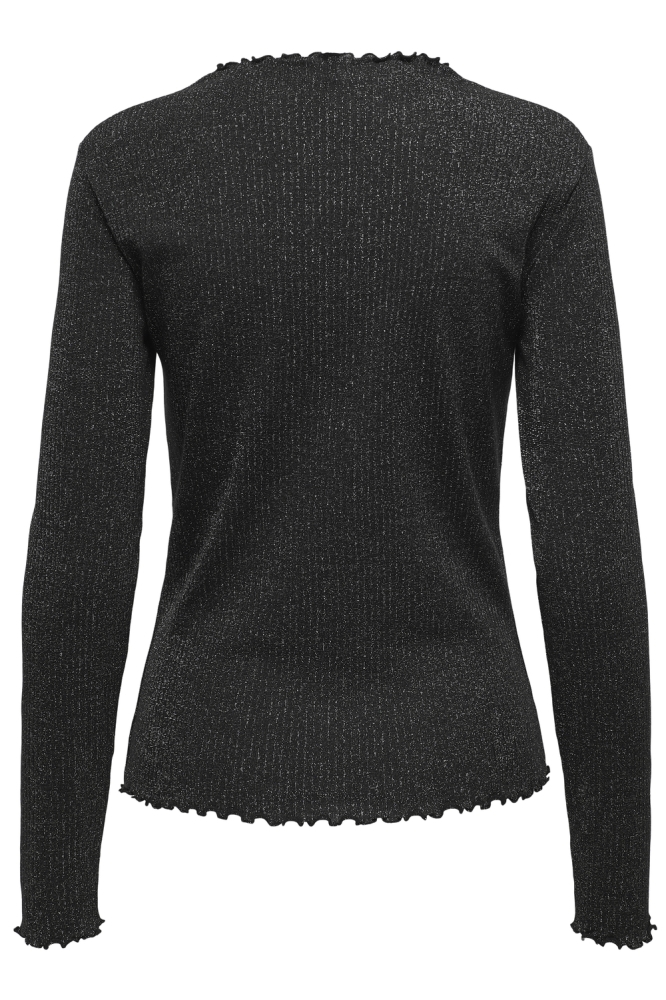 Only zwarte dames t-shirt | Achteraanzicht