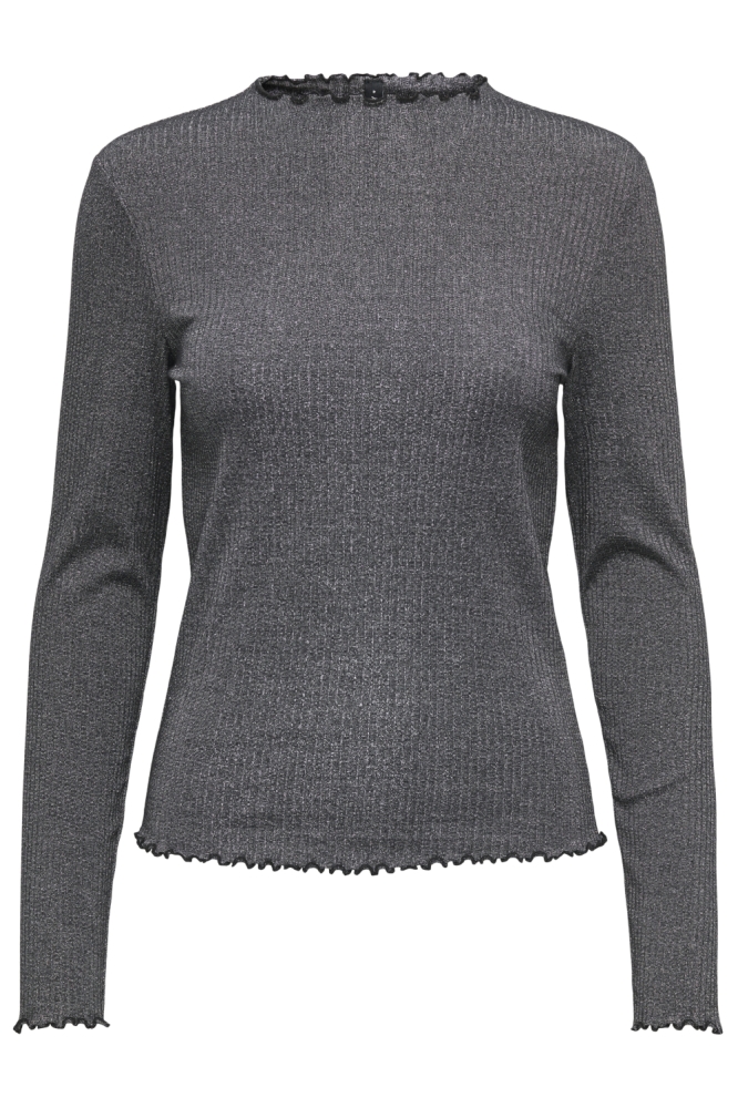 Only zwarte dames t-shirt | Vooraanzicht