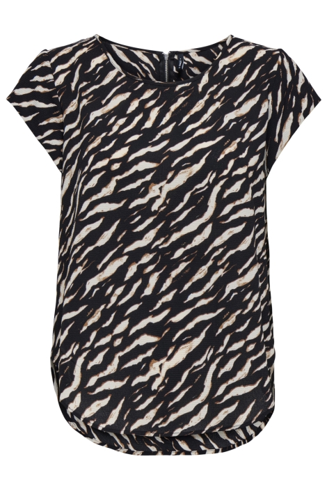 Only zwarte dames t-shirt | Vooraanzicht