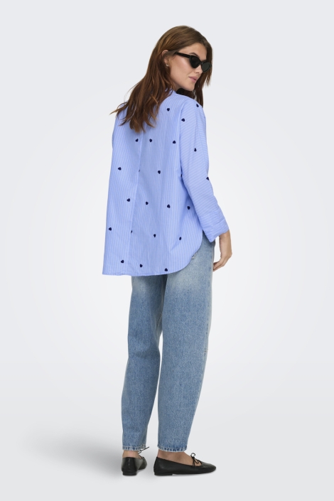 Only blauwe dames blouse | Model