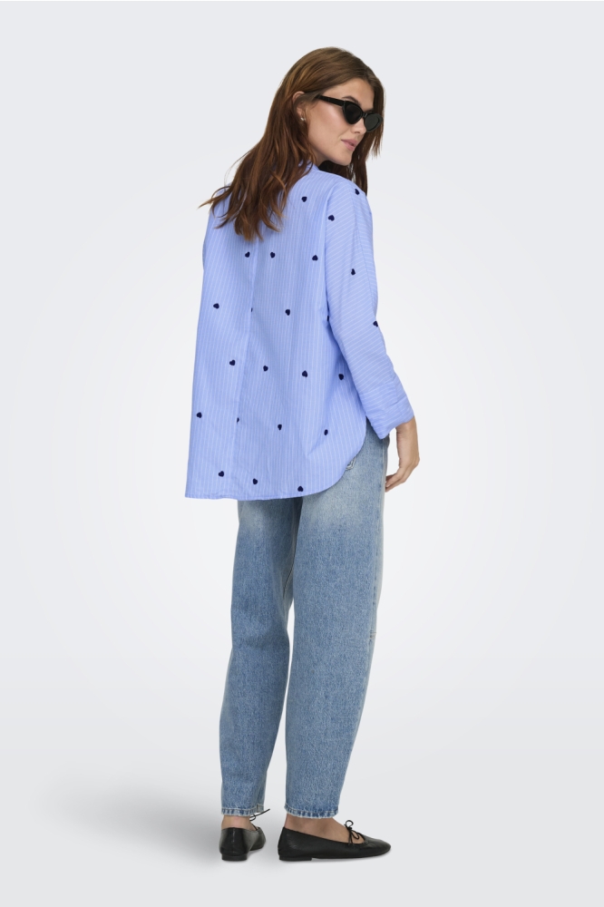 Only blauwe dames blouse | Model