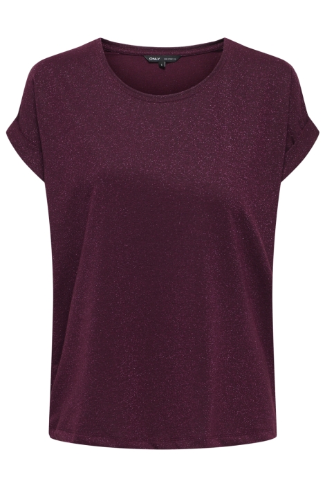 Only bordeaux dames t-shirt | Vooraanzicht