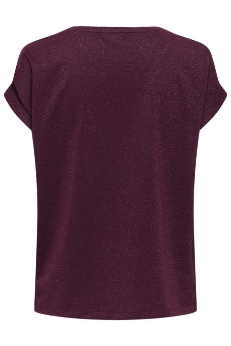 Only bordeaux dames t-shirt | Achteraanzicht