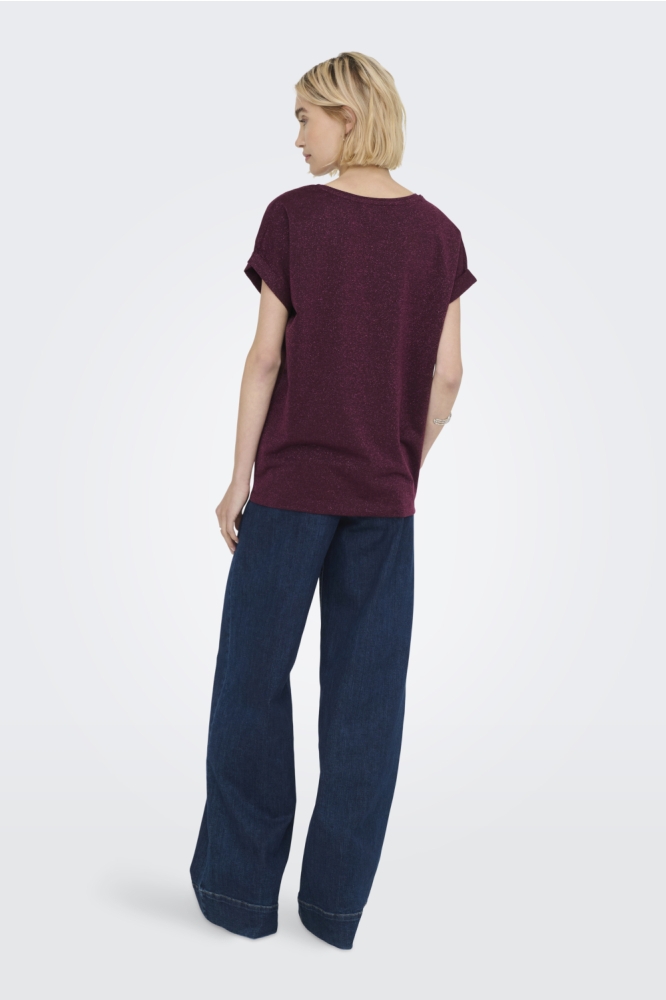 Only bordeaux dames t-shirt | Model