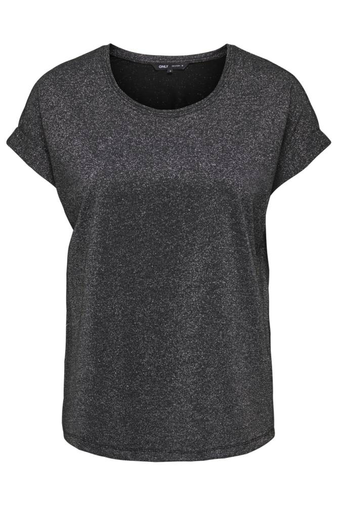 Only zwarte dames t-shirt | Vooraanzicht