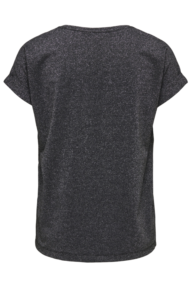 Only zwarte dames t-shirt | Achteraanzicht