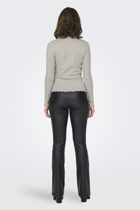 Only zilveren dames t-shirt | Model achteraanzicht