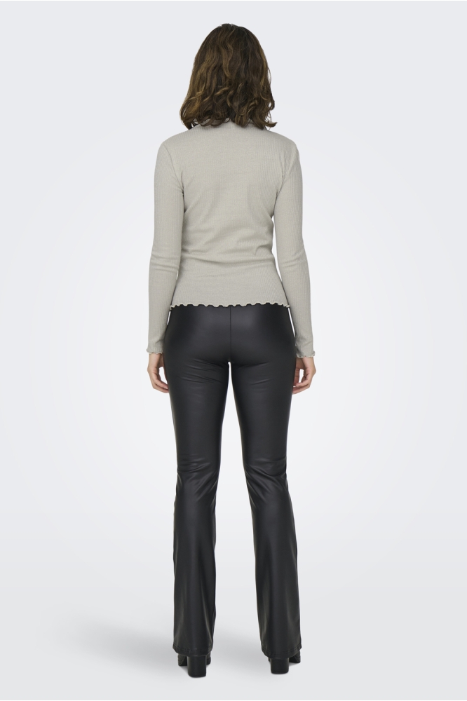 Only zilveren dames t-shirt | Model achteraanzicht