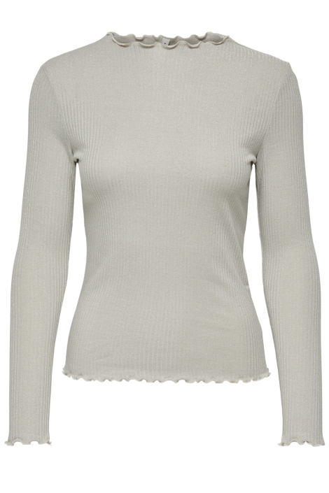 Only zilveren dames t-shirt | Vooraanzicht