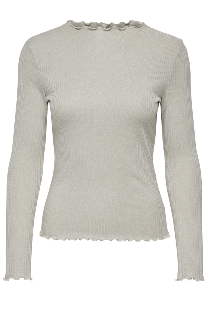 Only zilveren dames t-shirt | Vooraanzicht