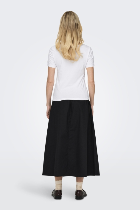 Only witte dames t-shirt | Model achteraanzicht