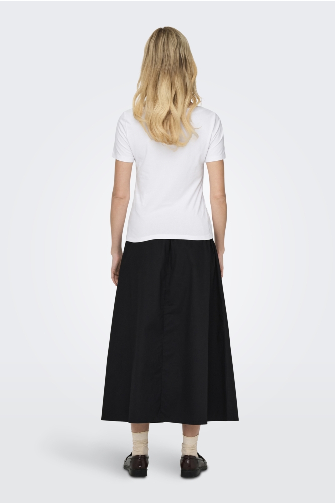 Only witte dames t-shirt | Model achteraanzicht