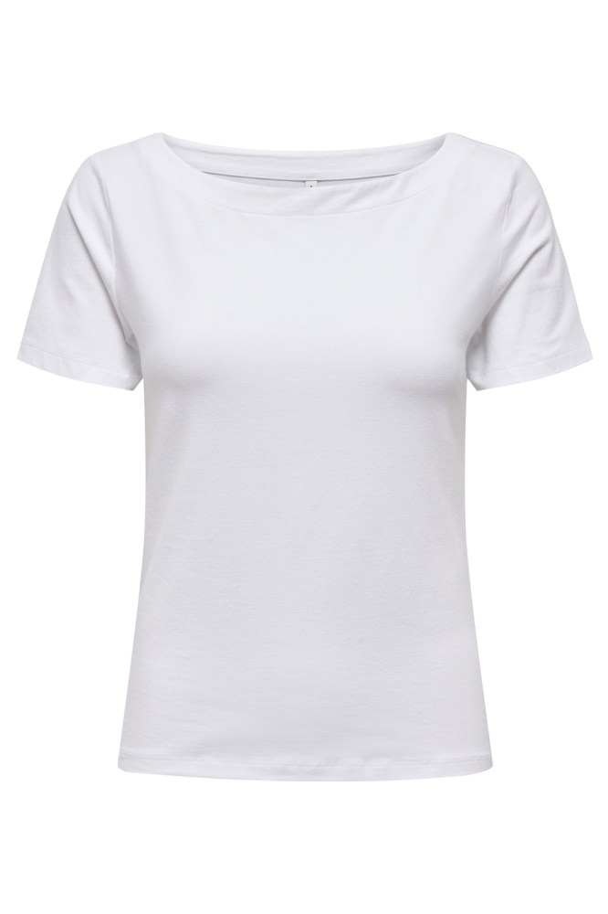 Only witte dames t-shirt | Vooraanzicht