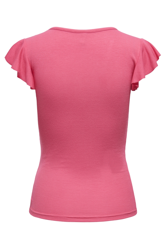 Only roze dames t-shirt | Achteraanzicht