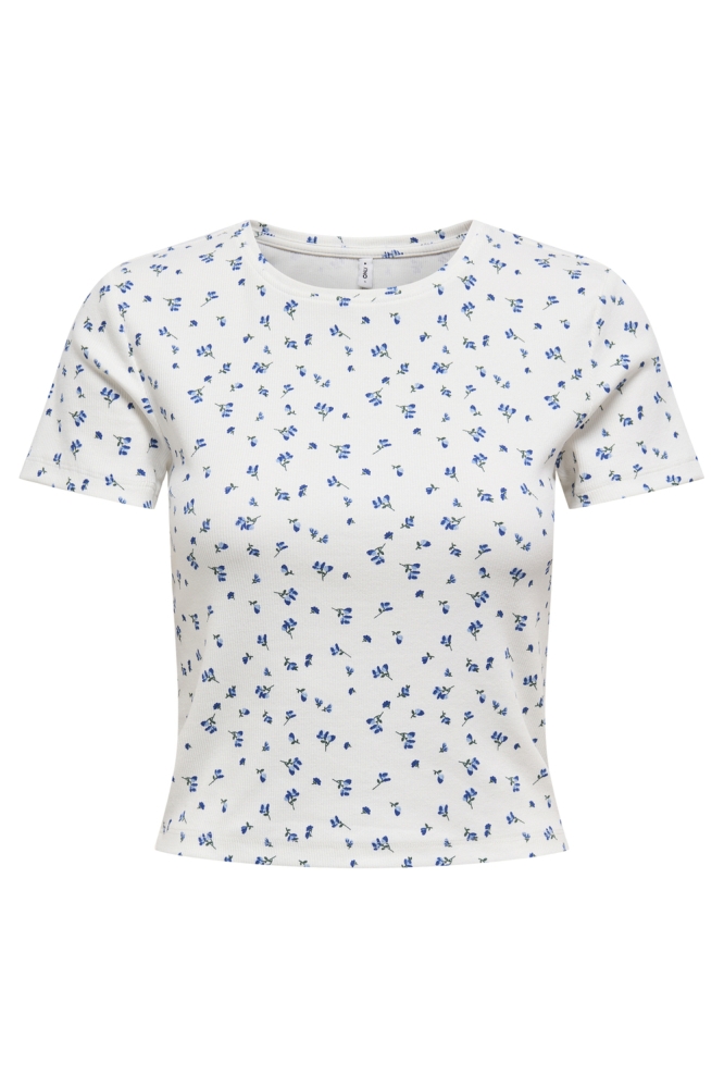 Only witte dames t-shirt | Vooraanzicht