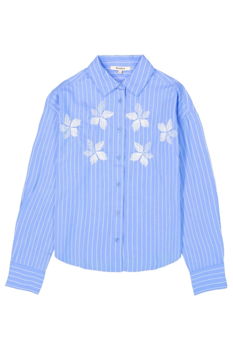 Garcia blauwe dames blouse | Vooraanzicht