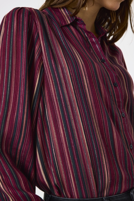 Garcia roze dames blouse | Close up
