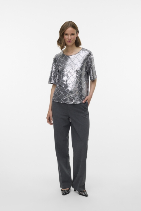 Vero Moda grijze dames t-shirt | Model