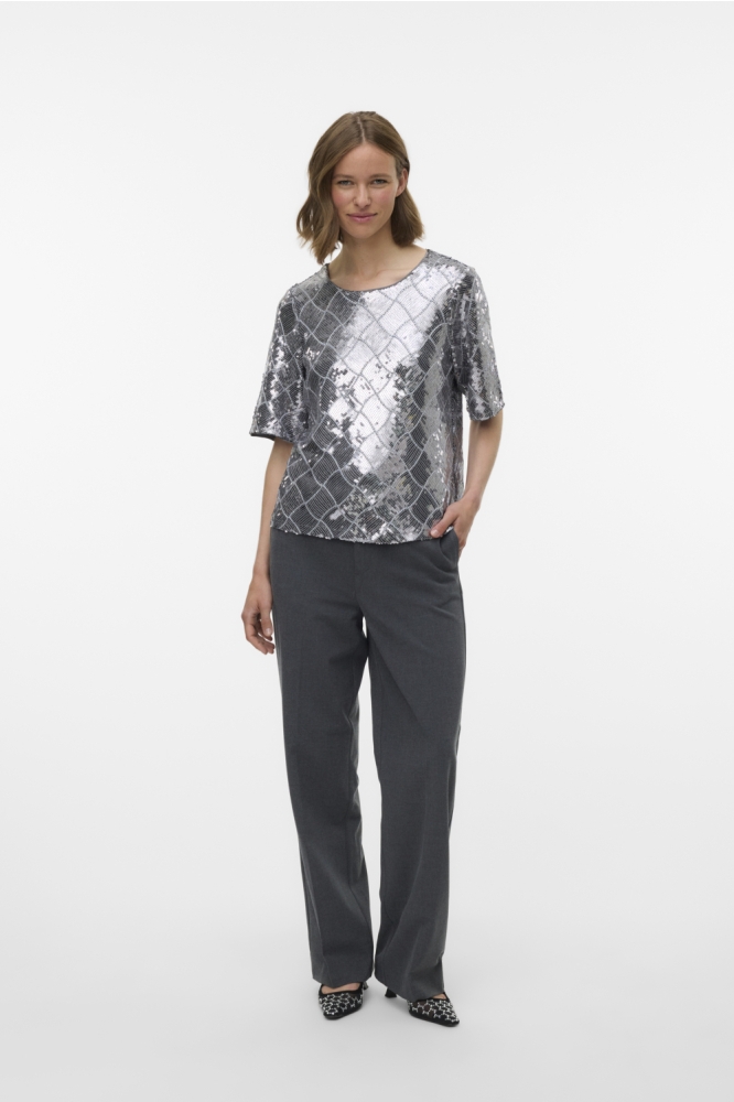 Vero Moda grijze dames t-shirt | Model