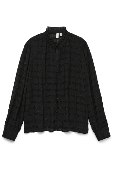 Vero Moda Blouse VMHAVANA LS SHIRT WVN BTQ GA 10337553 BLACK
