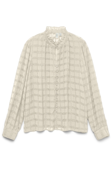 Vero Moda VMHAVANA LS SHIRT WVN BTQ GA 10337553 BIRCH