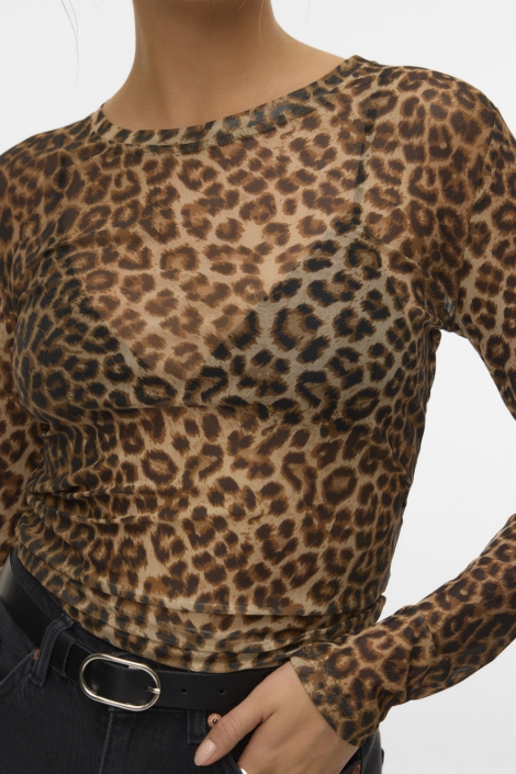 Vero Moda camel dames top | Close up