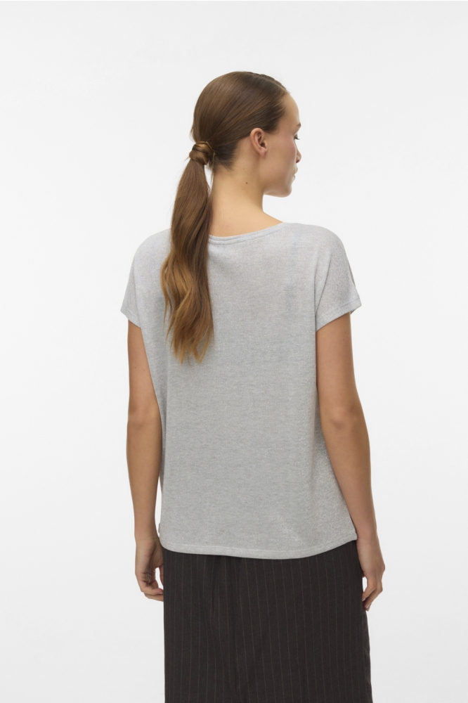 Vero Moda grijze dames t-shirt | Model achteraanzicht