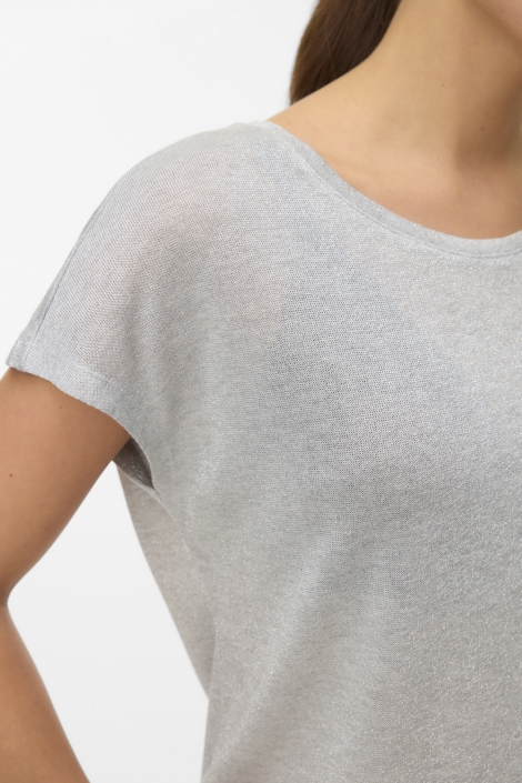 Vero Moda grijze dames t-shirt | Close up