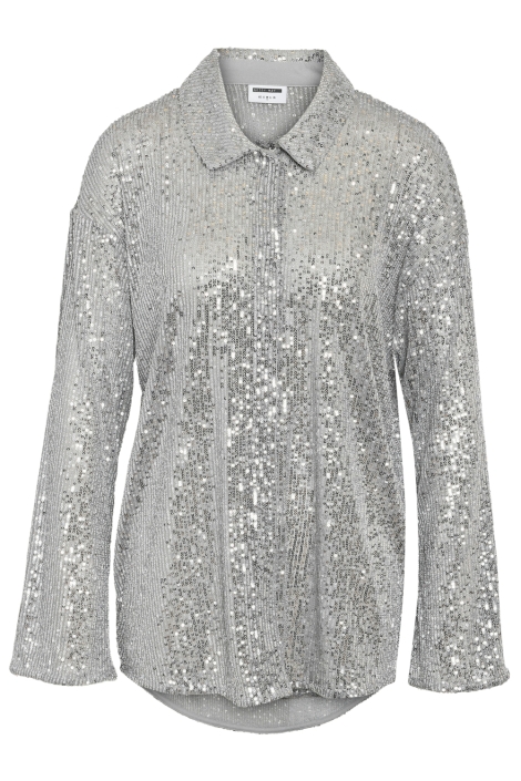Noisy may zilveren dames blouse | Vooraanzicht