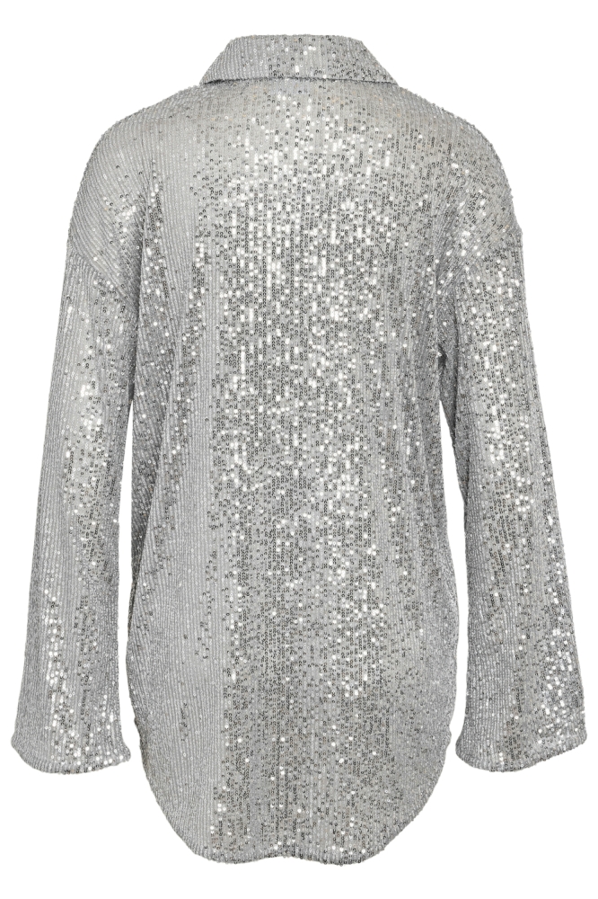 Noisy may zilveren dames blouse | Achteraanzicht