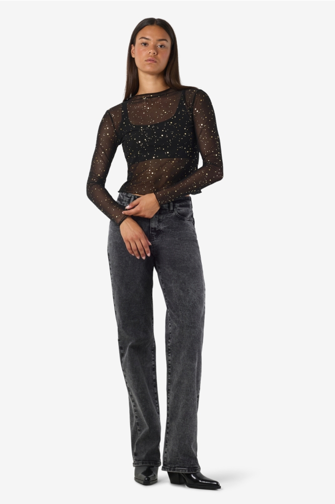 Noisy may zwarte dames top | Model