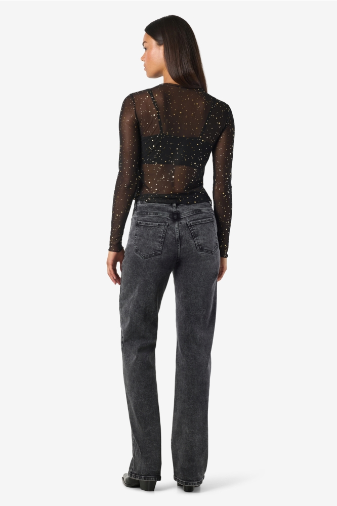 Noisy may zwarte dames top | Model