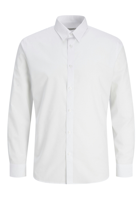 JJ Rebel witte heren overhemd | Vooraanzicht