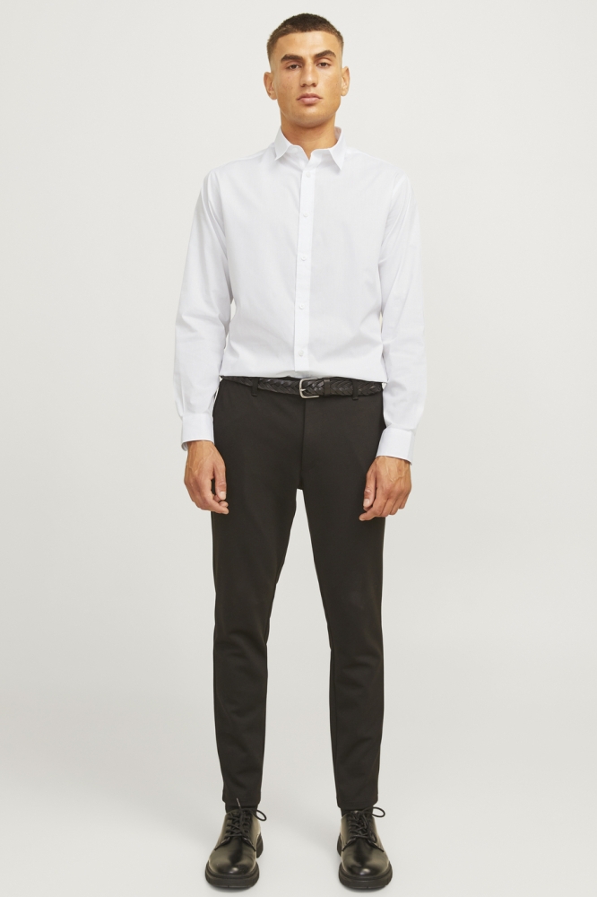 JJ Rebel witte heren overhemd | Model vooraanzicht