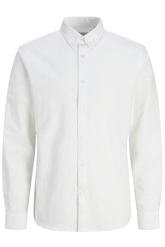 JJ Rebel witte heren overhemd | Vooraanzicht