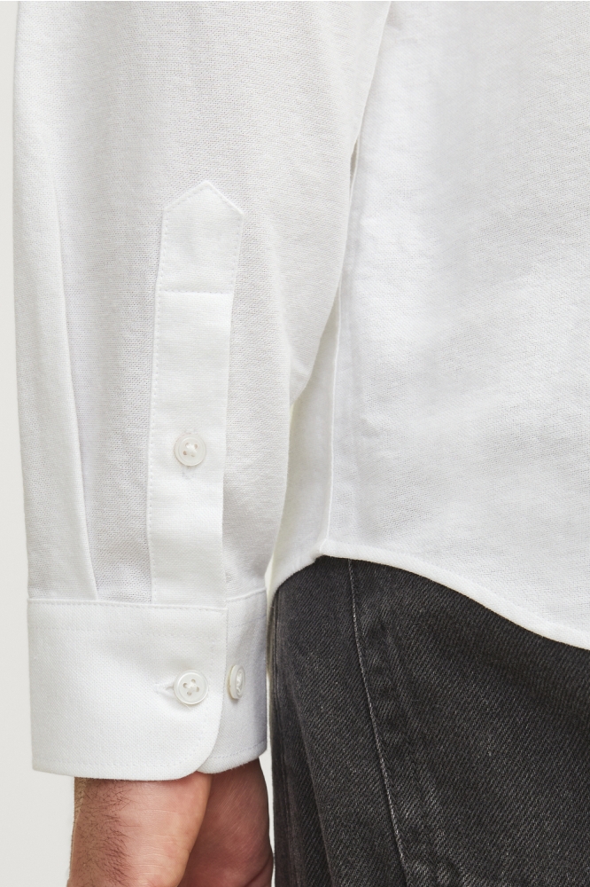 JJ Rebel witte heren overhemd | Close up