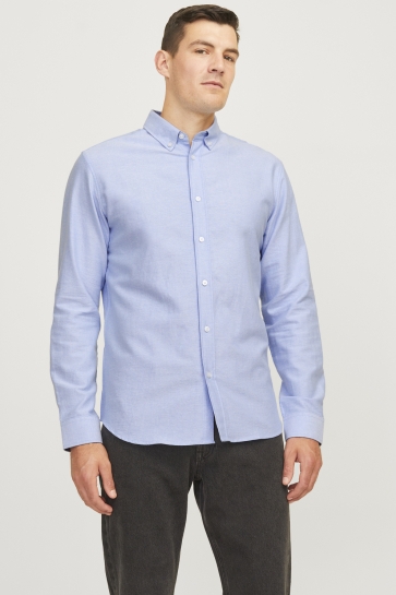 JJ Rebel jreboscar shirt ls noos Blauw