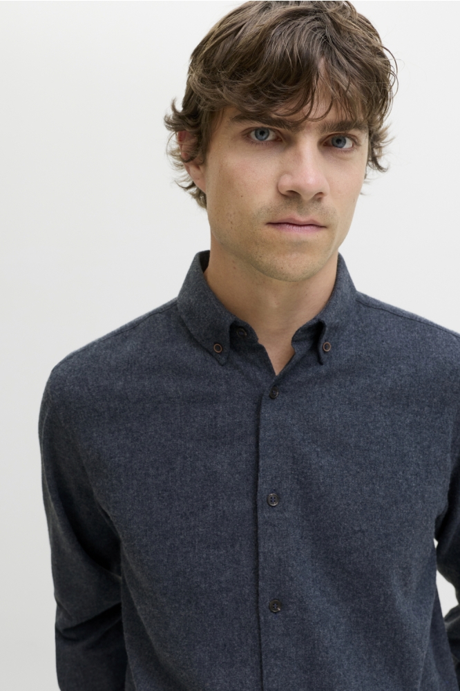 JJ Rebel blauwe heren overhemd | Close up