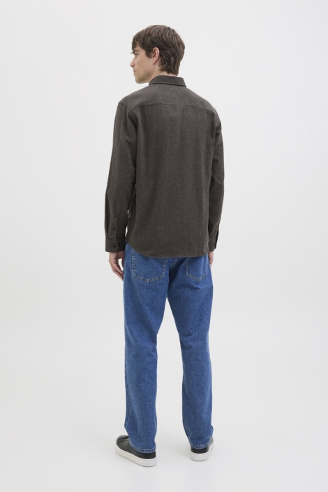 JJ Rebel bruine heren overhemd | Model