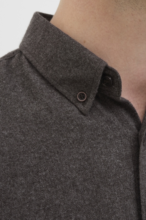 JJ Rebel bruine heren overhemd | Close up