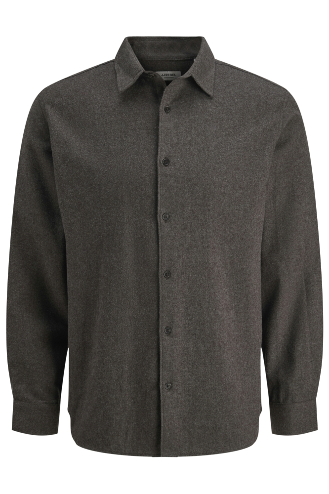 JJ Rebel bruine heren overhemd | Vooraanzicht